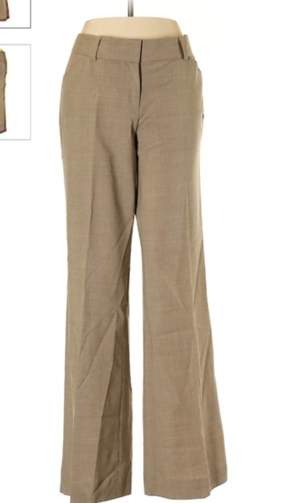 Kirkland's women's wool dress slacks pants tan 6L